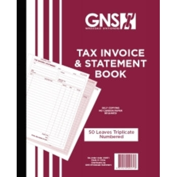 Invoice/Statement Book Gns 9571 10X8 Triplicate Carbonless 50Lf