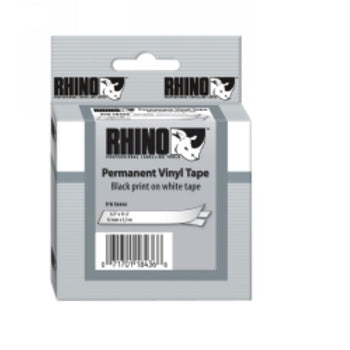 Label Tape Dymo 12Mmx5.5M Vinyl White Plv-Wht-1/2