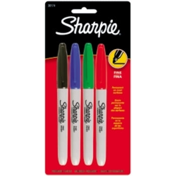 Marker Sharpie Permanent Fine Asst Pk4