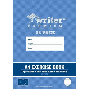 Exercise Book Writer Premium A4 8Mm Ruled + Margin Circle 96Pg