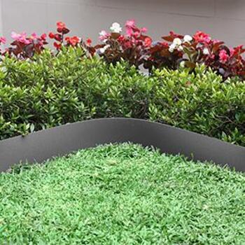 Garden Edging Plastic Slate Grey 10m x 75mm