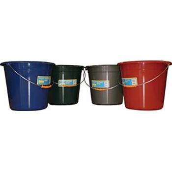Bucket Plastic with Metal Handle Assorted Colours Queen 10L