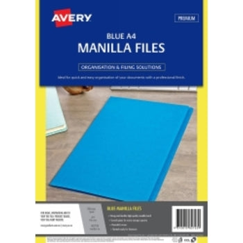 Manilla Folder Avery A4 Blue Pk20
