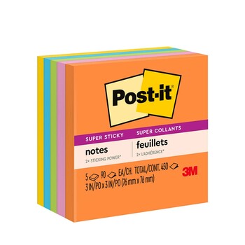 Notes Super Sticky Post-It 76X76Mm 654-5Ssuc Rio/Energyb Pk5