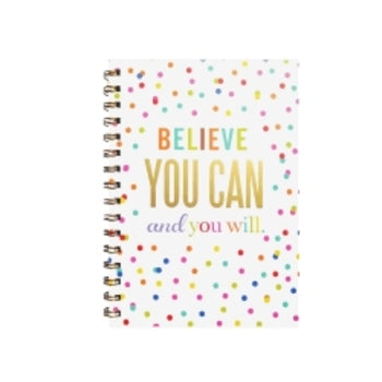 Notebook Profile A5 Hardcover Spiral Believe You Can 160Pg