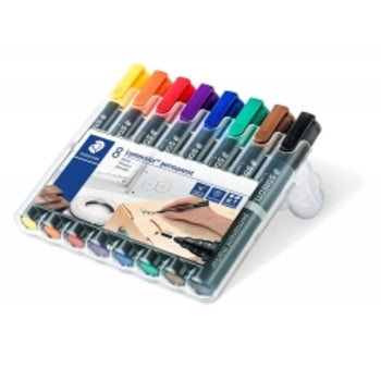 Marker Staedtler 352 Lumocolor Permanent Bullet Asst Wlt8