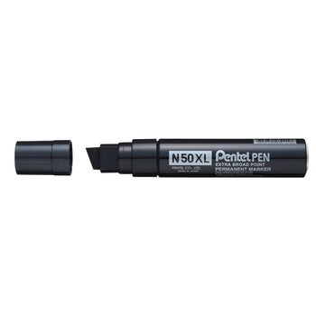 Marker Pentel 10.0-17.0Mm Permanent & Waterproof N50Xl Black Bx6