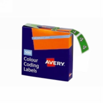 Sp- Labels Colour Coding Avery 25X38Mm 4 Side Tab Light Green Pk500