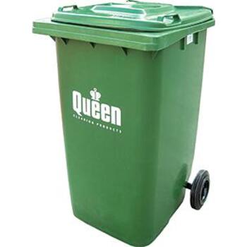Bin Wheelie Plastic Green 240L 1/2