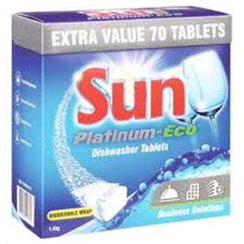 Dishwashing Tablet Platinum Eco 70pk Sun