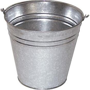 Bucket Galvanised 15L Queen Metal