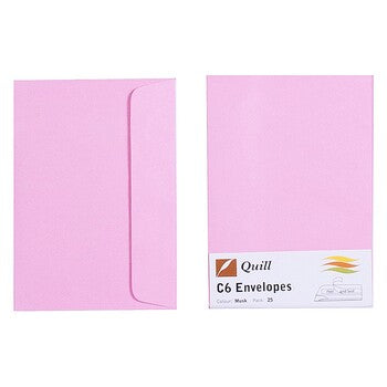 Envelope Quill C6 80Gsm Musk Pk25