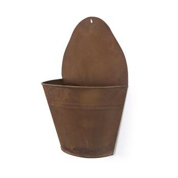 Planter Wall Bucket Rust 27x15x37cm