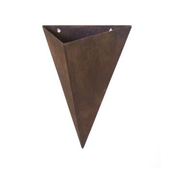Planter Wall Cone Rust 26x16x36cm