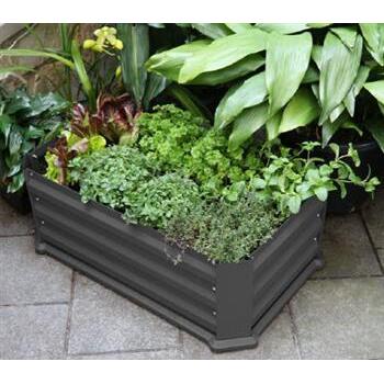 Garden Bed Patio with Base 800x500x300 Charcoal