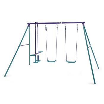 Swing Double & Glider Set Jupiter Purple & Teal Plum