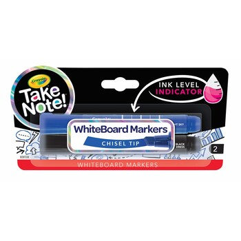 Marker Whiteboard Crayola Take Note Chisel Tip Asst Pk2