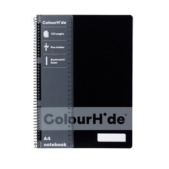 Notebook Colourhide A4 Black 120Pgpg