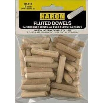 Dowels Fluted 8mmx38mm Pack 50