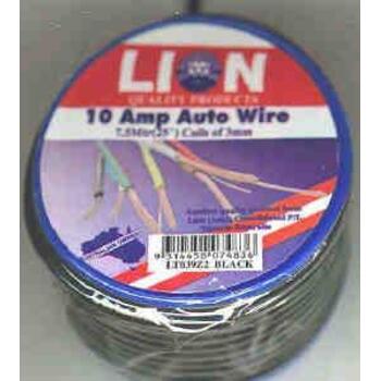 Wire Auto 10Amp Black 7.5m