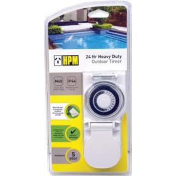 Timer Heavy Duty 24 Hour Outdoor IP44 24 Hour Double Pole