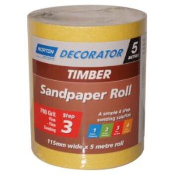Sandpaper 115mmx5m Painters Roll P80