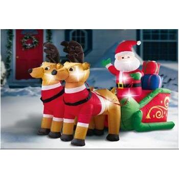 Inflatable Santa Sled with Reindeers LED 1.8m Arlec