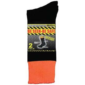 Socks Bamboo Black/Orange S6-10 2Pk