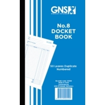 Docket Book Gns 559 8X5 No.8 Duplicate 50Lf