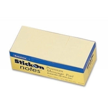 Stick On Notes B/Tone 38X50 Yellow Pk12