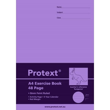 Exercise Book Protext A4 8Mm Ruled Pp Cover 48Pg Kangaroo