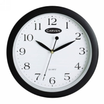 Sp- Clock Carven 25Cm Round Black