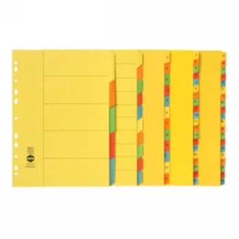 Dividers Marbig A4 Manilla 1-20 Tab Brights