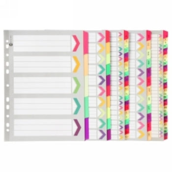 Dividers Marbig A4 Manilla Fluoro 31 Tab
