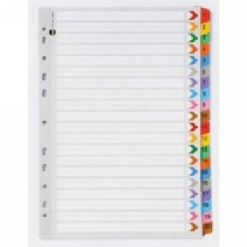 Dividers Marbig A4 Manilla 1-20 Tab Coloured