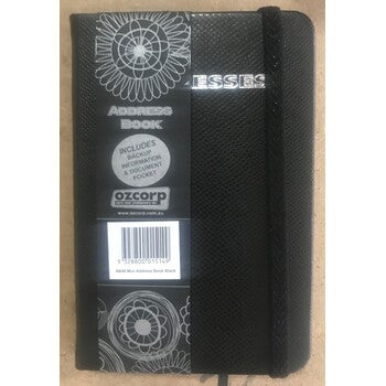 Address Book Ozcorp Mini 8.5X12.5Cm Black