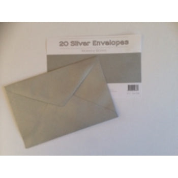 Sp- Envelope Ozcorp C6 Silver Pk20