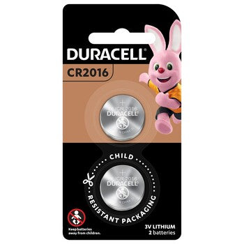 Battery Duracell 2016 Lithium Coin Pk2