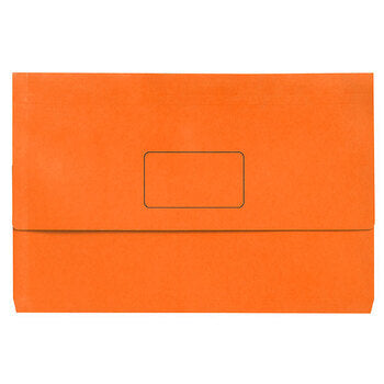 Document Wallet Marbig Slimpick F/C Bright Orange Pk10