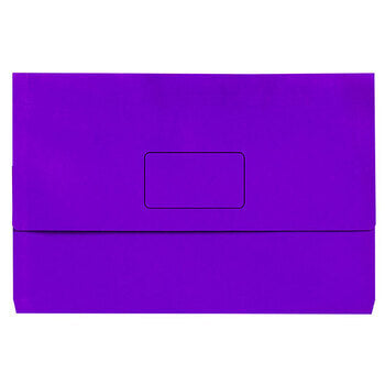 Document Wallet Marbig Slimpick F/C Bright Purple Pk10