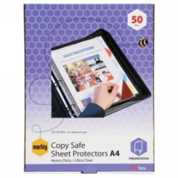 Sheet Protectors Marbig A4 Heavyweight Bx50