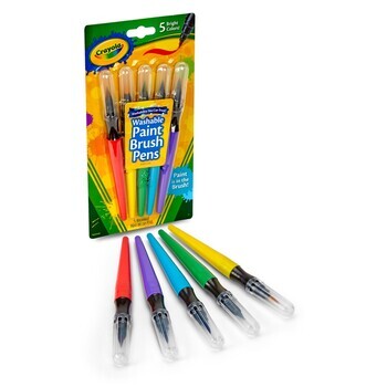 Sp- Paint Brush Pens Crayola 5 Asstd Cols