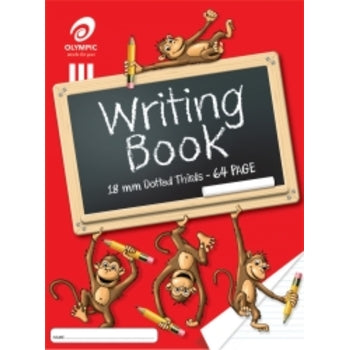 Writing Book Olympic 335X240Mm 18Mm Dotted Thirds Monkeys 64Pg