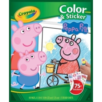 Book Crayola Colour And Sticker Peppa Pig