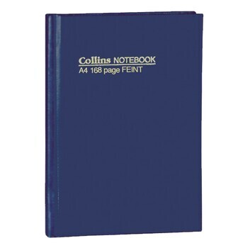 Notebook Collins A4 Short Feint Navy Blue 168Pg 250X200