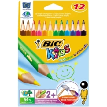 Pencil Coloured Bic Kids Evolution Triang Pk12