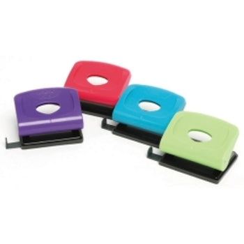 Punch Marbig 2 Hole Plastic Med 20Sht Bright Colours Asstd