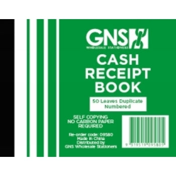 Cash Receipt Book Gns 9580 5X4 Duplicate Carbonless 50Lf