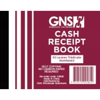 Cash Receipt Book Gns 9581 5X4 Triplicate Carbonless 50Lf