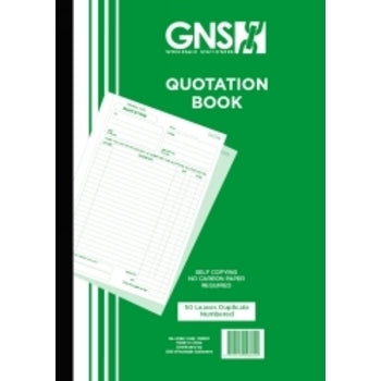 Quote Book Gns 9600 A4 Duplicate Carbonless 50Lf